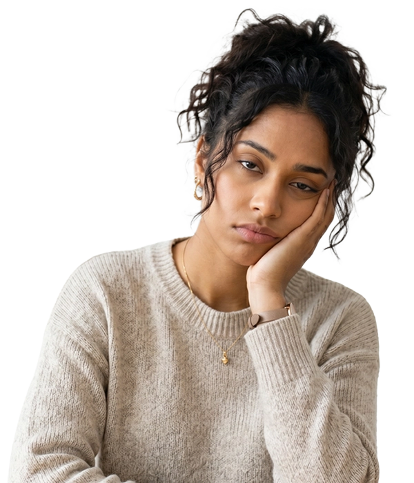 A bored customer