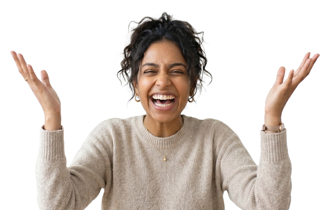 A delighted customer