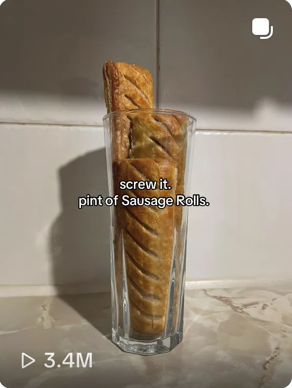 A viral TikTok for Greggs about sausage rolls
