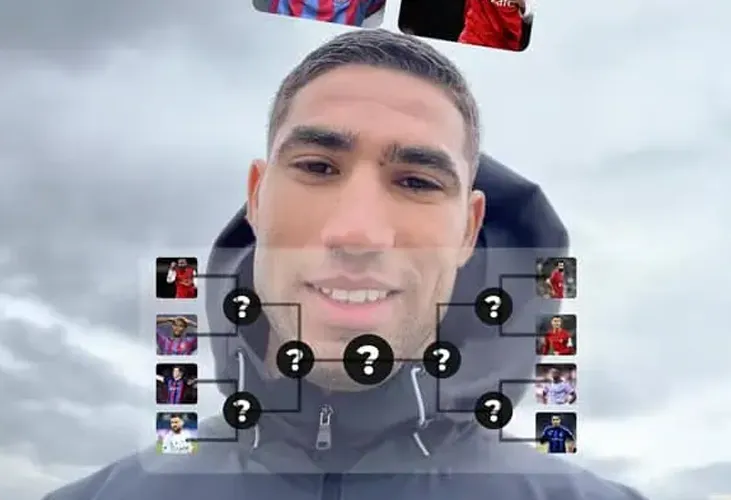 Footballer Achraf Hakimi appearing in instagram content for JD Sports